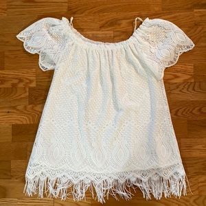 Lilly Pulitzer White Fringe Top